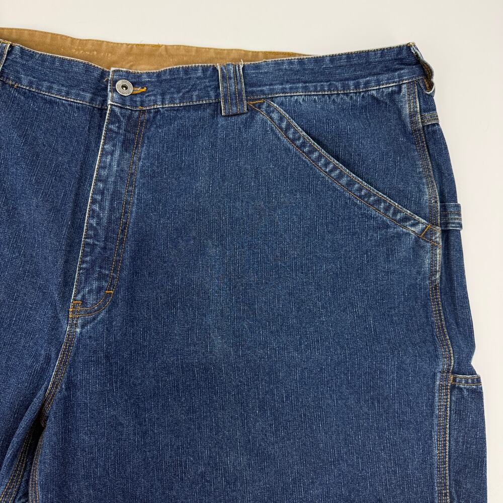 Duluth Trading Co, Men's 48 Denim Jean Carpenter Shorts Dark Wash 100% Cotton - Picture 3 of 7
